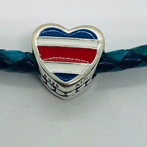 ✨✨Pandora Costa Rica Country Flag Exclusive Heart Charm